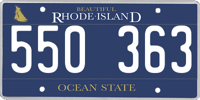 RI license plate 550363