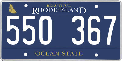 RI license plate 550367