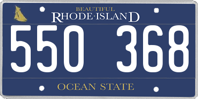 RI license plate 550368