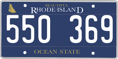 RI license plate 550369