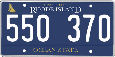 RI license plate 550370