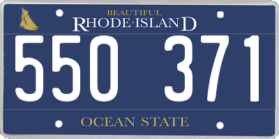 RI license plate 550371