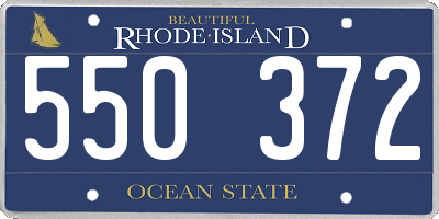 RI license plate 550372
