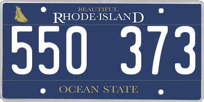 RI license plate 550373
