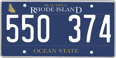 RI license plate 550374