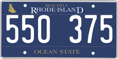 RI license plate 550375