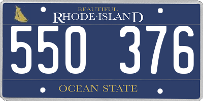 RI license plate 550376