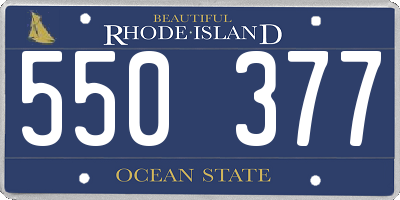 RI license plate 550377