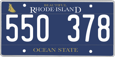 RI license plate 550378