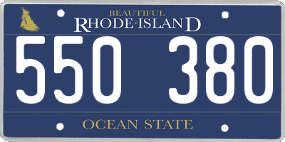 RI license plate 550380