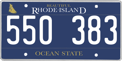 RI license plate 550383