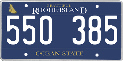 RI license plate 550385
