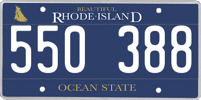 RI license plate 550388