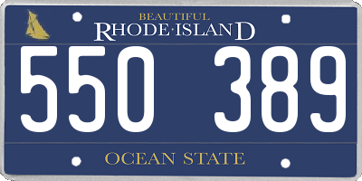 RI license plate 550389
