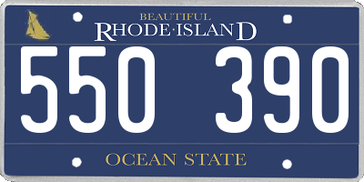 RI license plate 550390