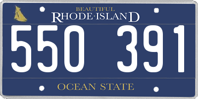 RI license plate 550391