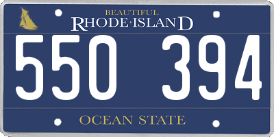 RI license plate 550394