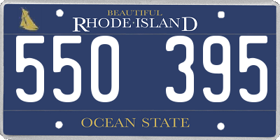 RI license plate 550395