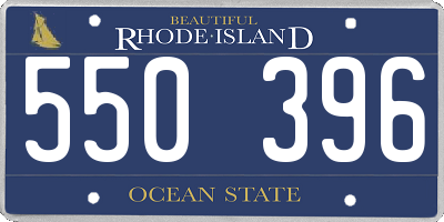 RI license plate 550396