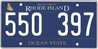 RI license plate 550397