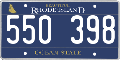 RI license plate 550398