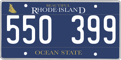 RI license plate 550399