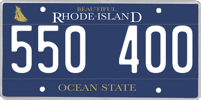 RI license plate 550400