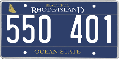 RI license plate 550401