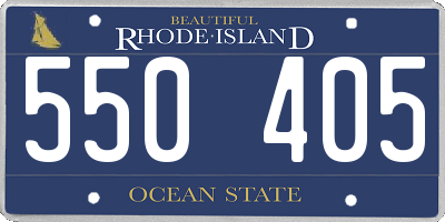 RI license plate 550405