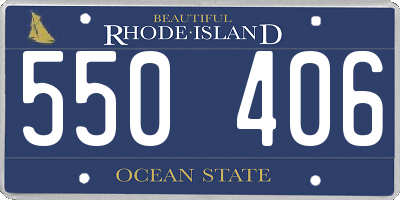 RI license plate 550406