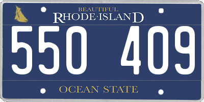 RI license plate 550409