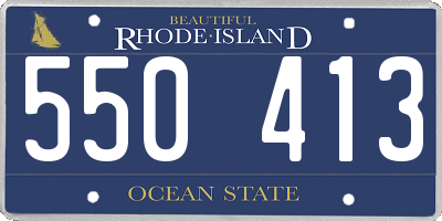 RI license plate 550413
