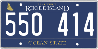 RI license plate 550414