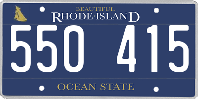 RI license plate 550415