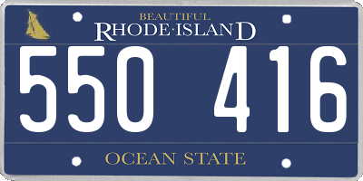 RI license plate 550416