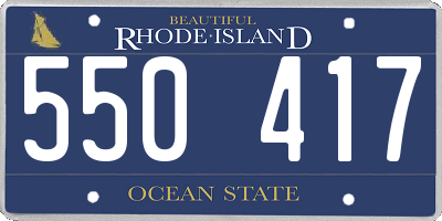 RI license plate 550417