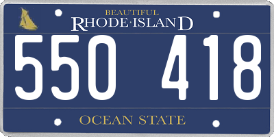 RI license plate 550418
