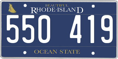 RI license plate 550419