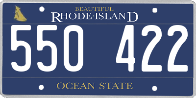 RI license plate 550422