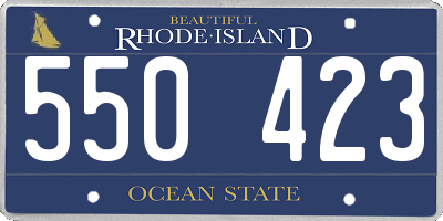 RI license plate 550423
