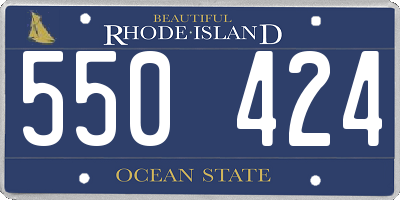 RI license plate 550424
