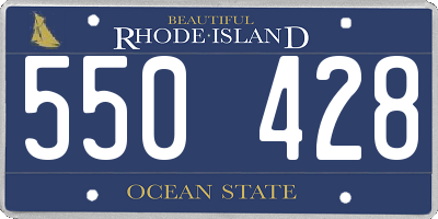 RI license plate 550428