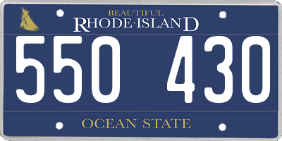 RI license plate 550430