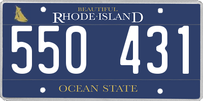 RI license plate 550431