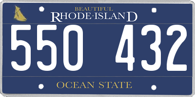 RI license plate 550432