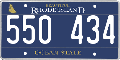 RI license plate 550434