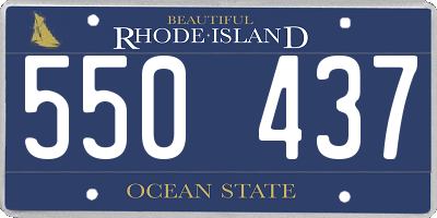 RI license plate 550437
