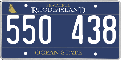 RI license plate 550438
