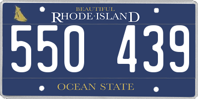 RI license plate 550439