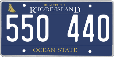 RI license plate 550440
